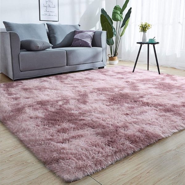 purple faux fur rug