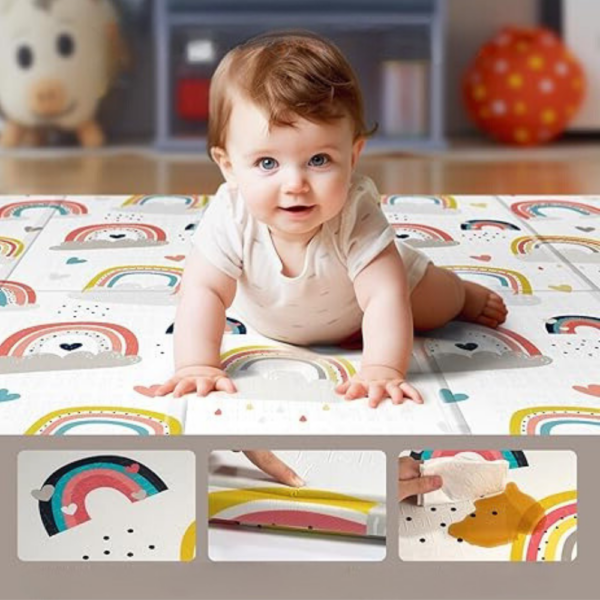 large baby play mat with colorful design